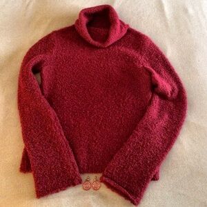 J. Crew Women's Burgundy Turtleneck Sweater